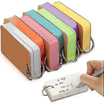 Colorful Flashcards with Ring, 350 Recyclable Kraft Paper Memo Cards for Study & Office [XR]
