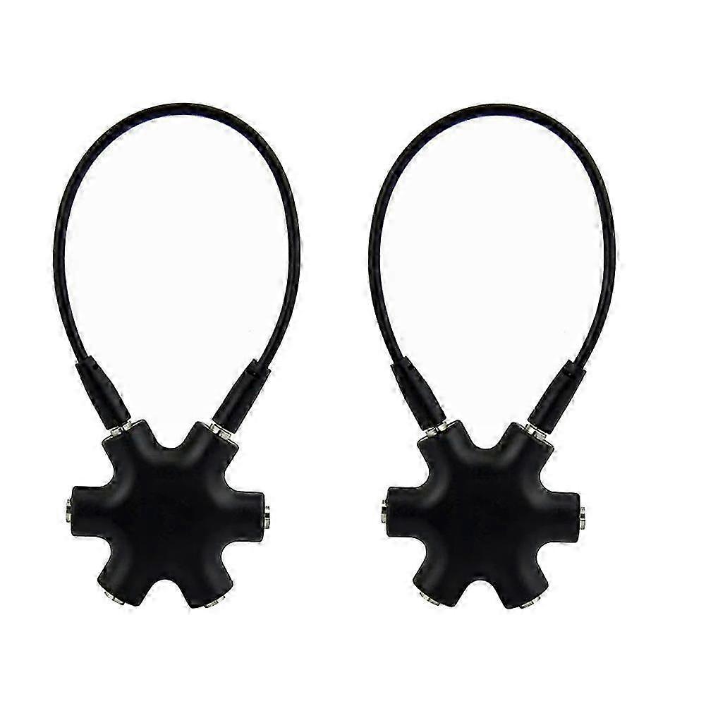 1 to 5 Audio Splitter 3.5mm Audio Router Separator Device Adapter Patch Cable Splitter