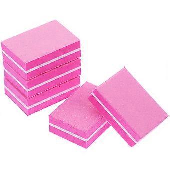 Blocco per manicure, lima per unghie, 200 pezzi in spugna, colore rosa