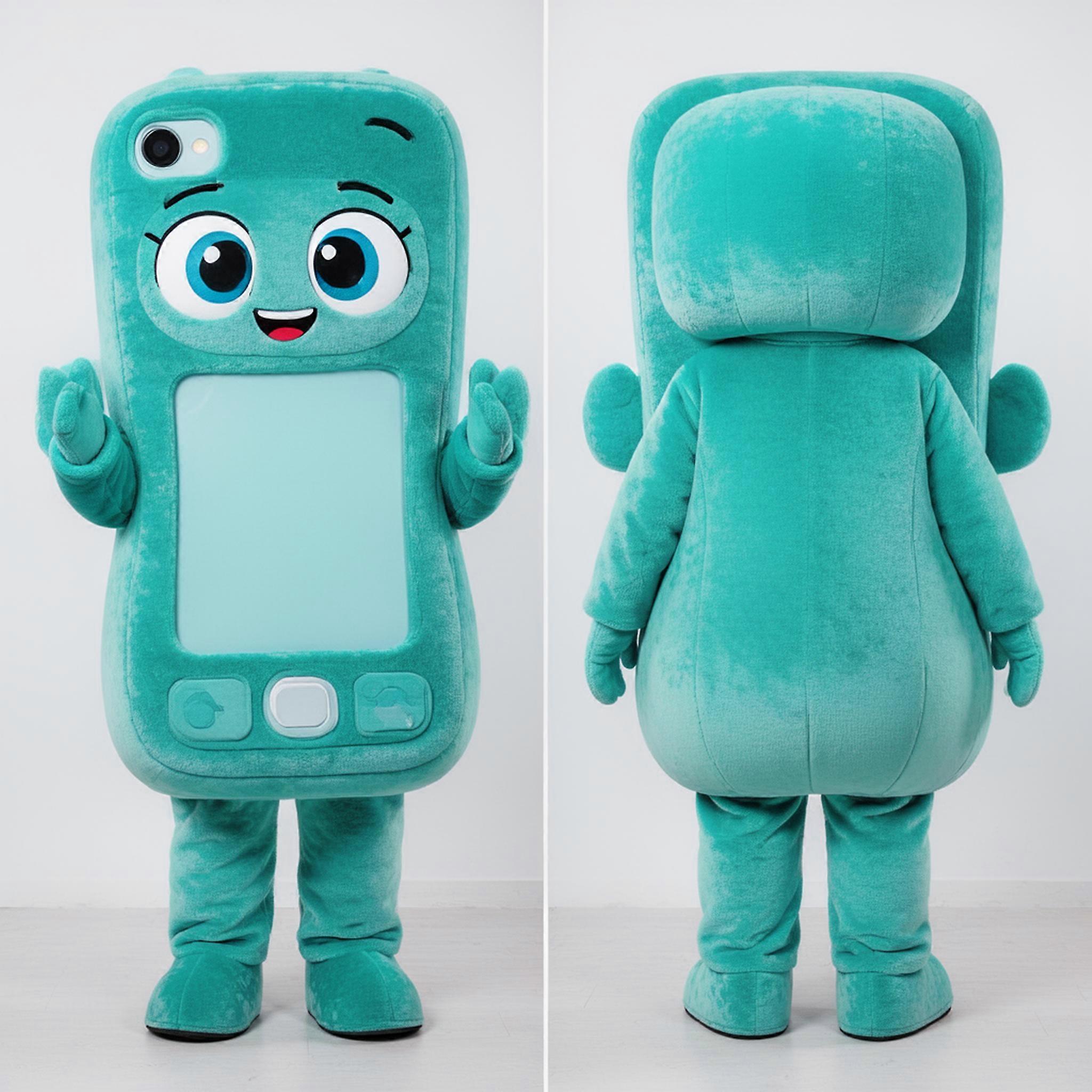 MASTICOT Teal Plush Friendly Mascot