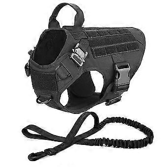 Tactical harness and leash set for large dogs, training vest, dog harness, leash, outdoor, German Shepherd XL-SNNGV