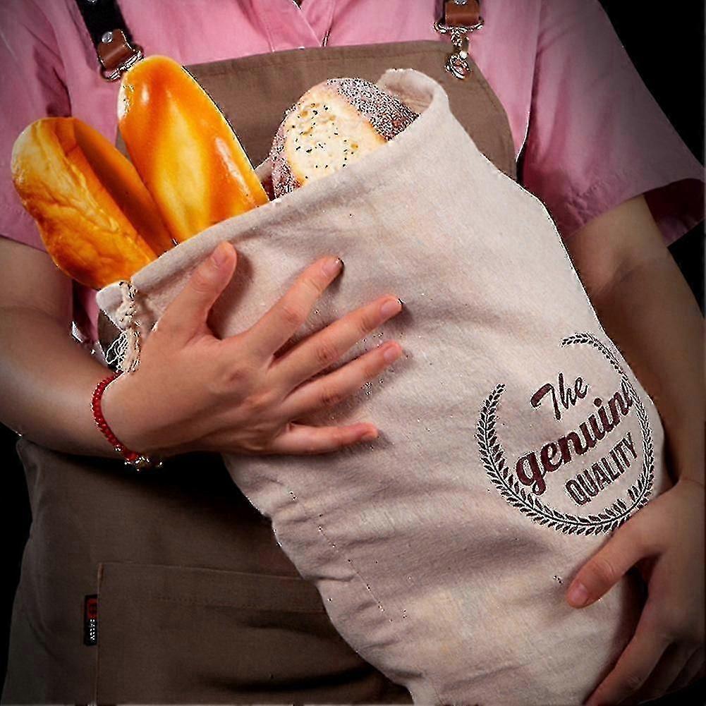 Linen Bread Bag, Reusable Bag, Drawstring Bag, Bread Bag