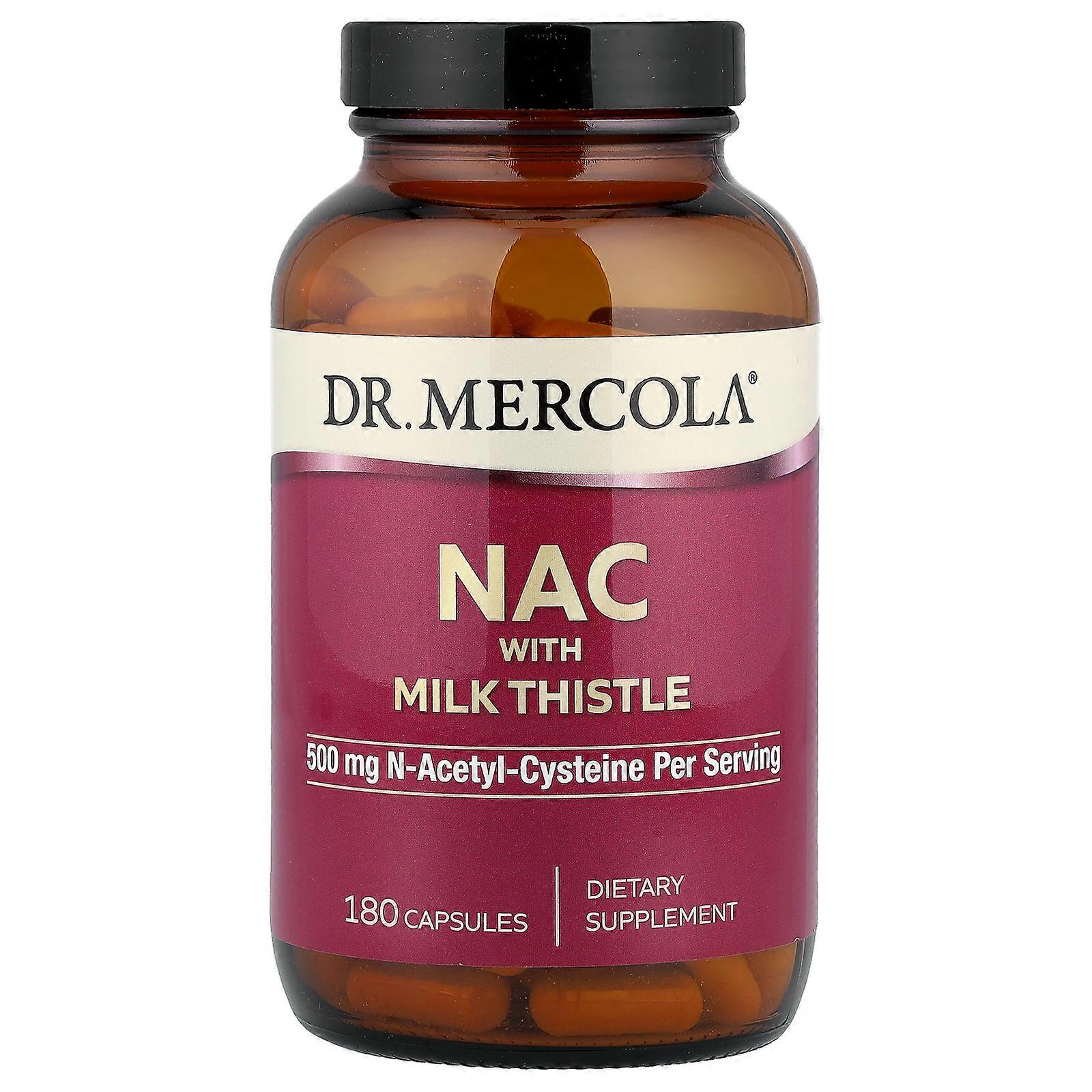 Dr. Mercola, NAC with Milk Thistle, 180 Capsules