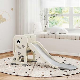 3-in-1 children's slide with climbing frame, basketball hoop and ball, foldable indoor toddler slide for children 2-5 years old