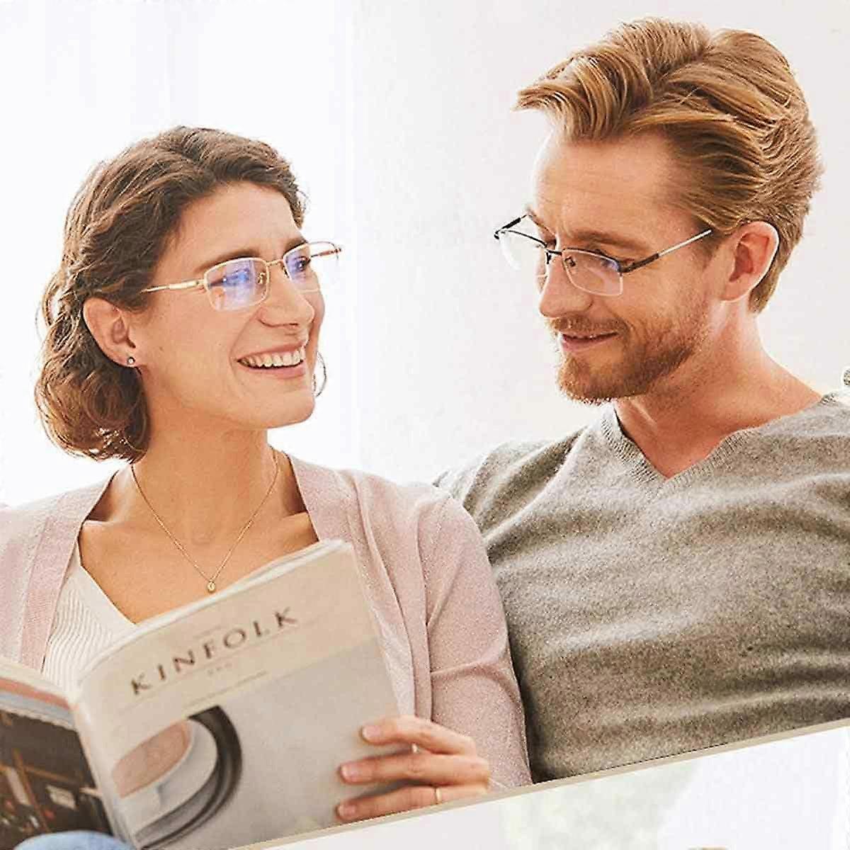 Progressive Multifocal Reading Glasses Blue Light Blocking AntiGlare