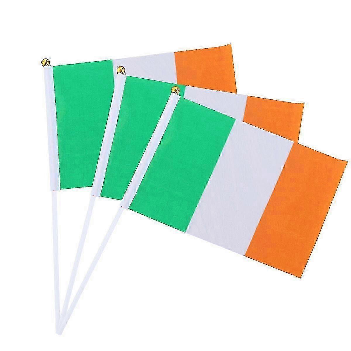 Irish Flag Stick Flags 12 Pcs Dacron