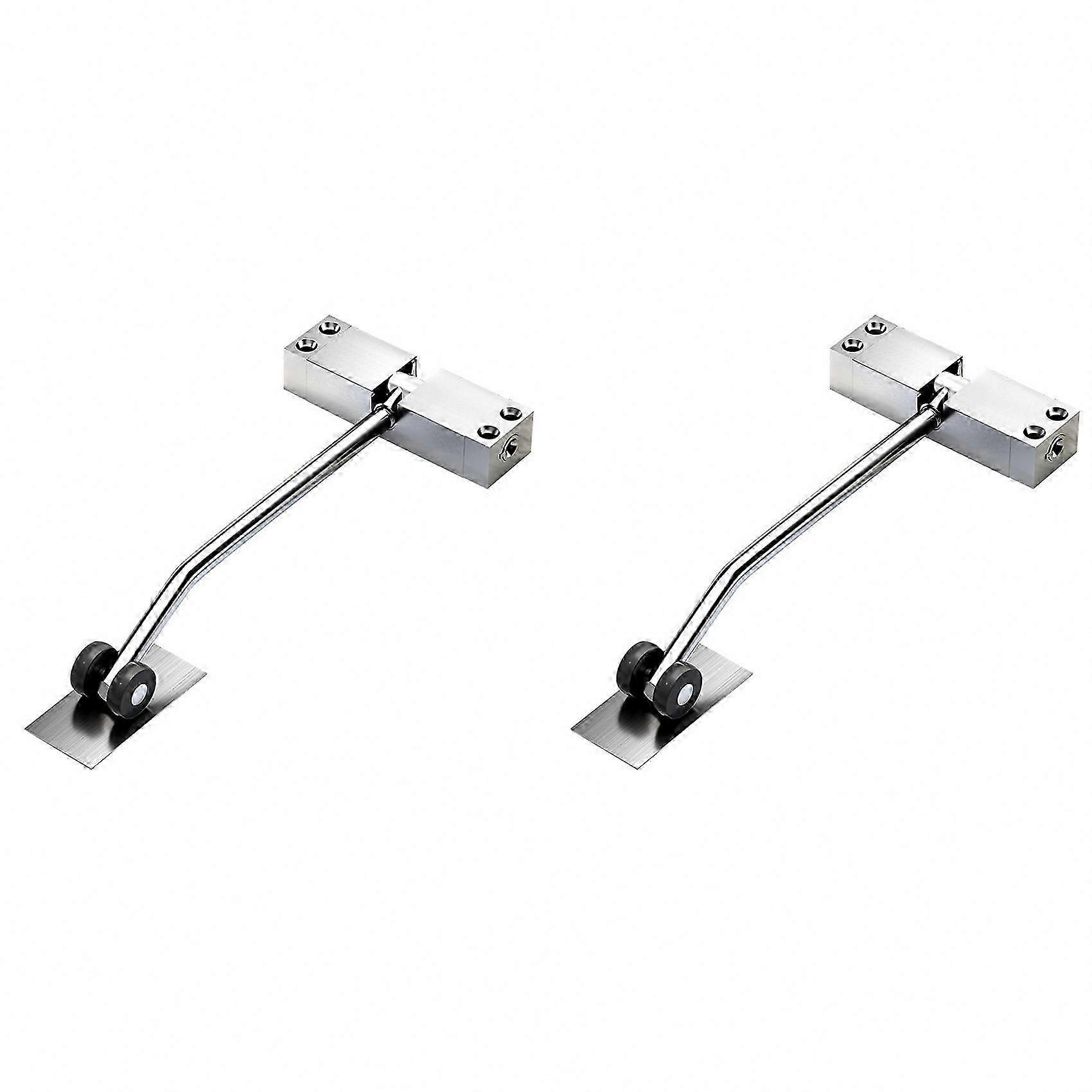 For Screen Doors: 2-Pack Silver Adjustable Spring Automatic Door Closer