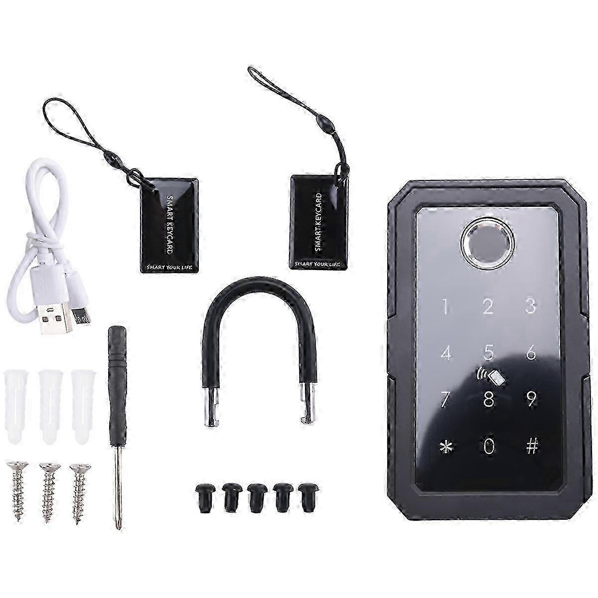 Smart Key Lock Box, Electronic Key Box with Digital Code and Bluetooth