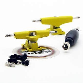 29mm Yellow Fingerboard Trucks for Custom Decks, Precise Control and Stable Turning
