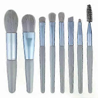 8-piece Makeup Brush Set: Foundation, Blush, Powder, Eyeshadow, Highlighter Tools for Beauty Application_HP