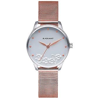 Radiant Metal & Roses Watch for Women Analog Quartz with Stainless Steel Bracelet RA548603