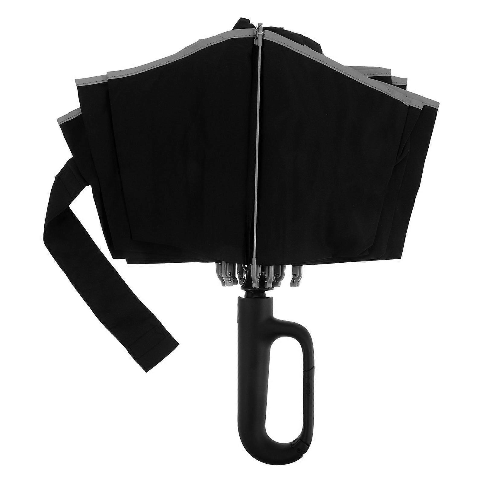 Reflective Rain Umbrella Ring Buckle with Fully Automatic Function Portable Travel