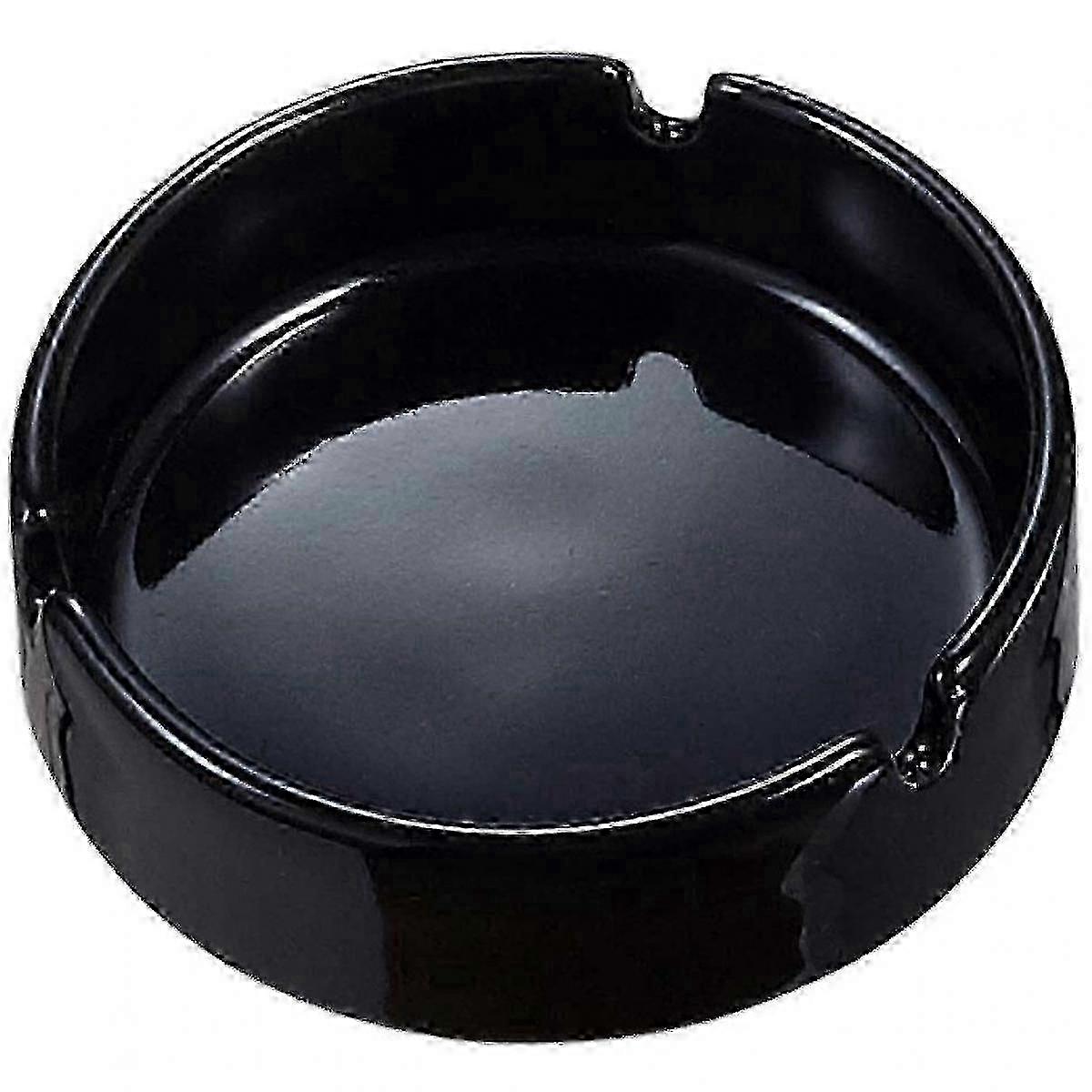 Modern Black Ceramic Ashtray With Rests