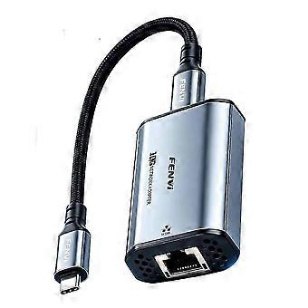 Fenvi 10GbE Ethernet Adapter RTL8159 Chip Type-C USB 3.2 to RJ45 10G High-Speed External Network Card for PC Win 10/11-SNNGV
