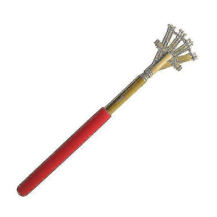 Retractable Tickle Multi-function Scratch Back Rake Convenient Type (1 Piece, Gold-am
