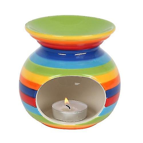 Something Different Rainbow Striped Oil Burner