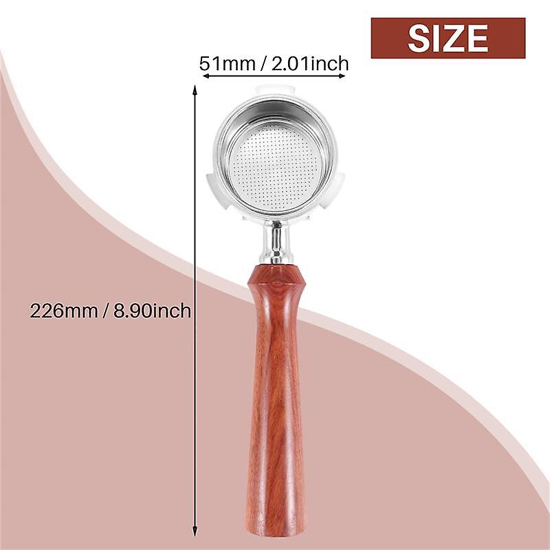51MM Coffee Bottomless Portafilter Espresso Machine Handle Basket Coffee for EC680/EC685, A
