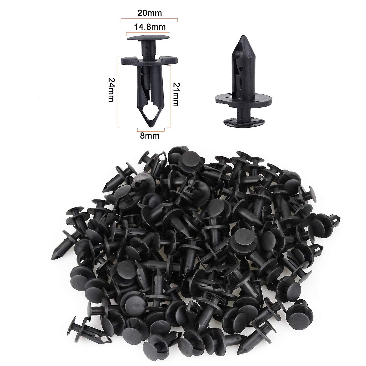2023 - 120 Pcs Plastic Car Fastener Rivet Clips Black Car Clips Clips ...