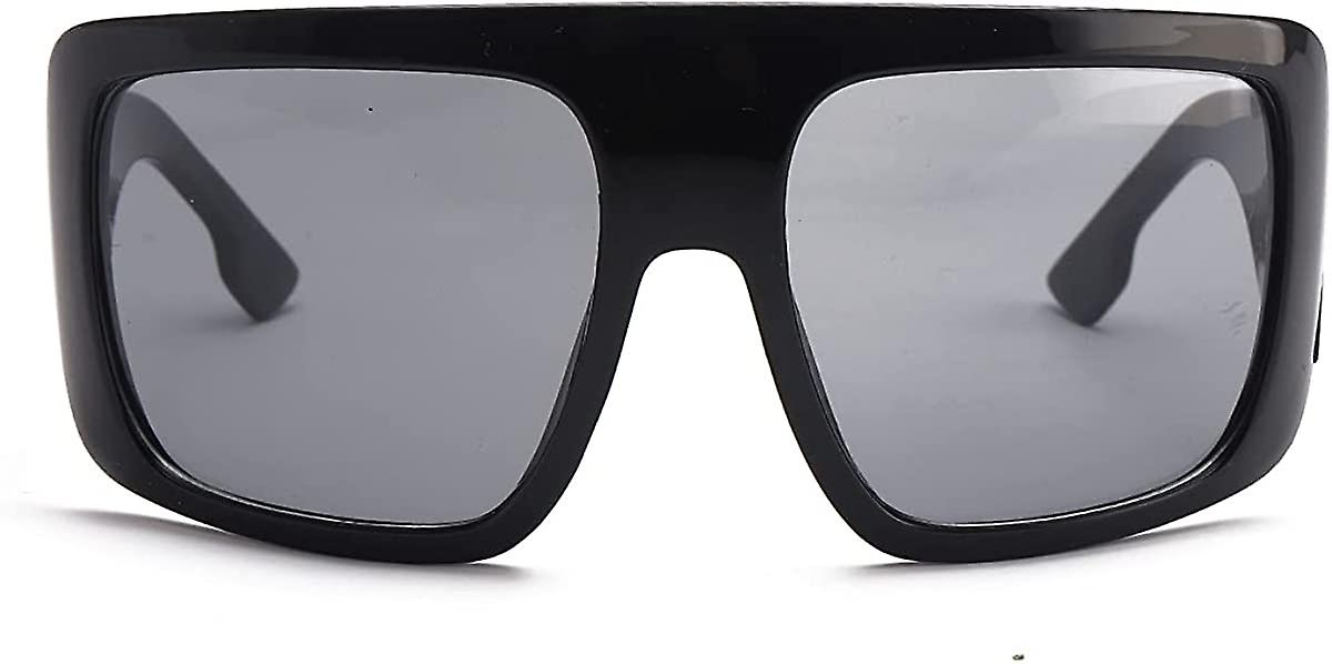 Heytea Large Square Baddie Oversized Women Sunglasses Shield Men Fashion Flat Top Wrap Baddie Shades B5040