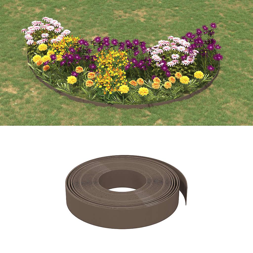 Lawn edging brown 10 m 10 cm polyethylene
