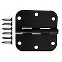 3 packs, round hinges, iron hinges, feed screws, black