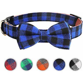 Dog and cat collar (blue),1.5*24.5-35CM