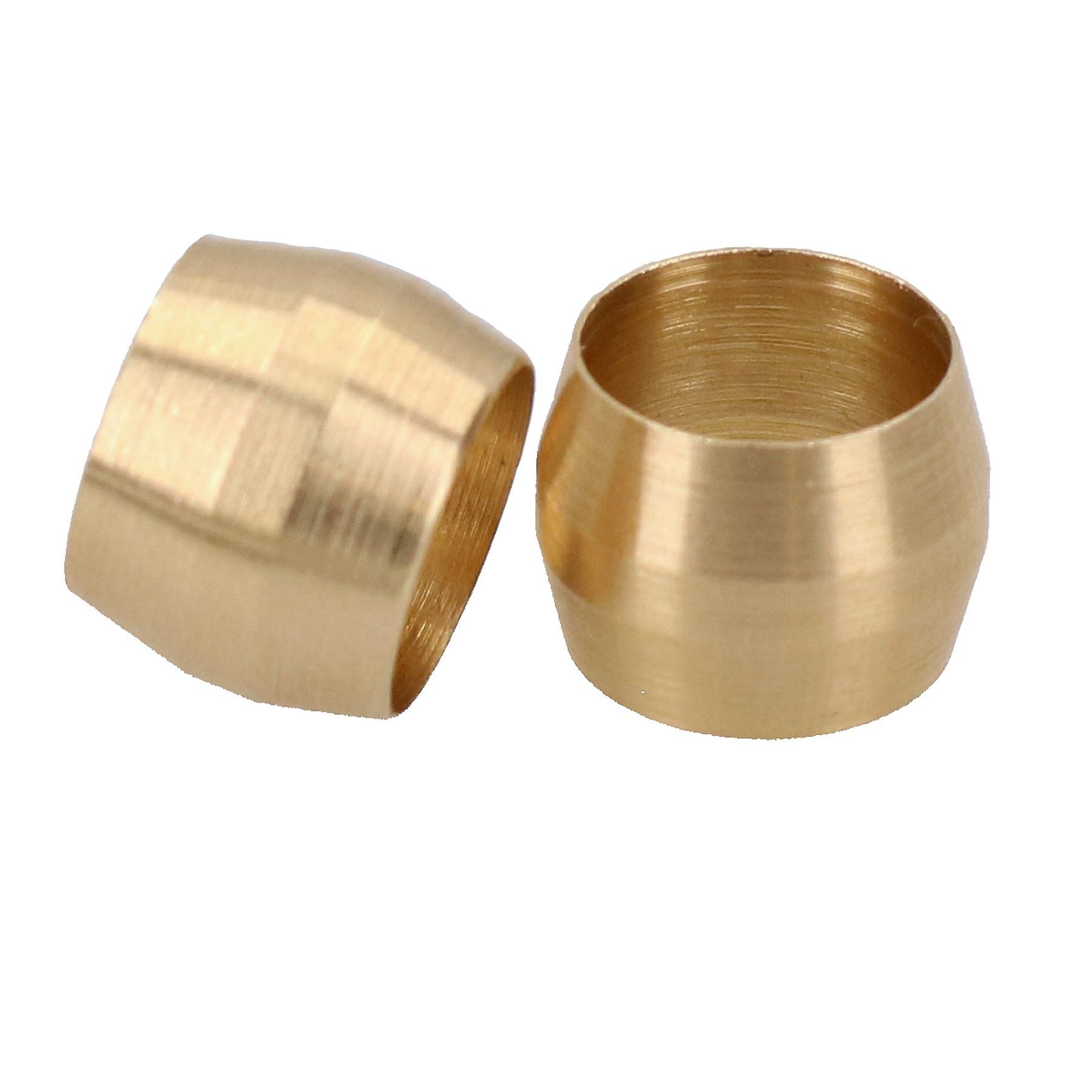 2 PACK 5/16" Imperial Brass Barrel Olive Plumbing Compression Fitting