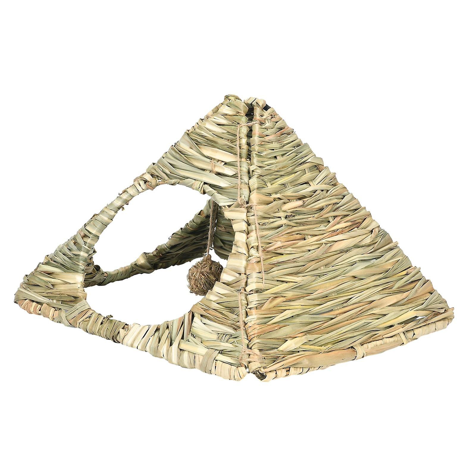 Grass House for Rabbit Small Animal Hut Play for Guinea Pig Chinchilla Bunny