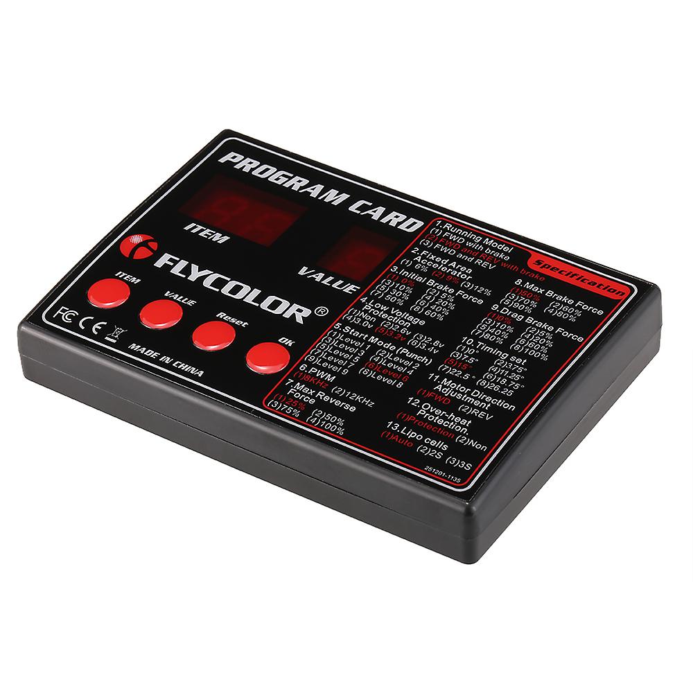 Flycolor Programing Card For Rc Cars Esc Electronic Speed Controller