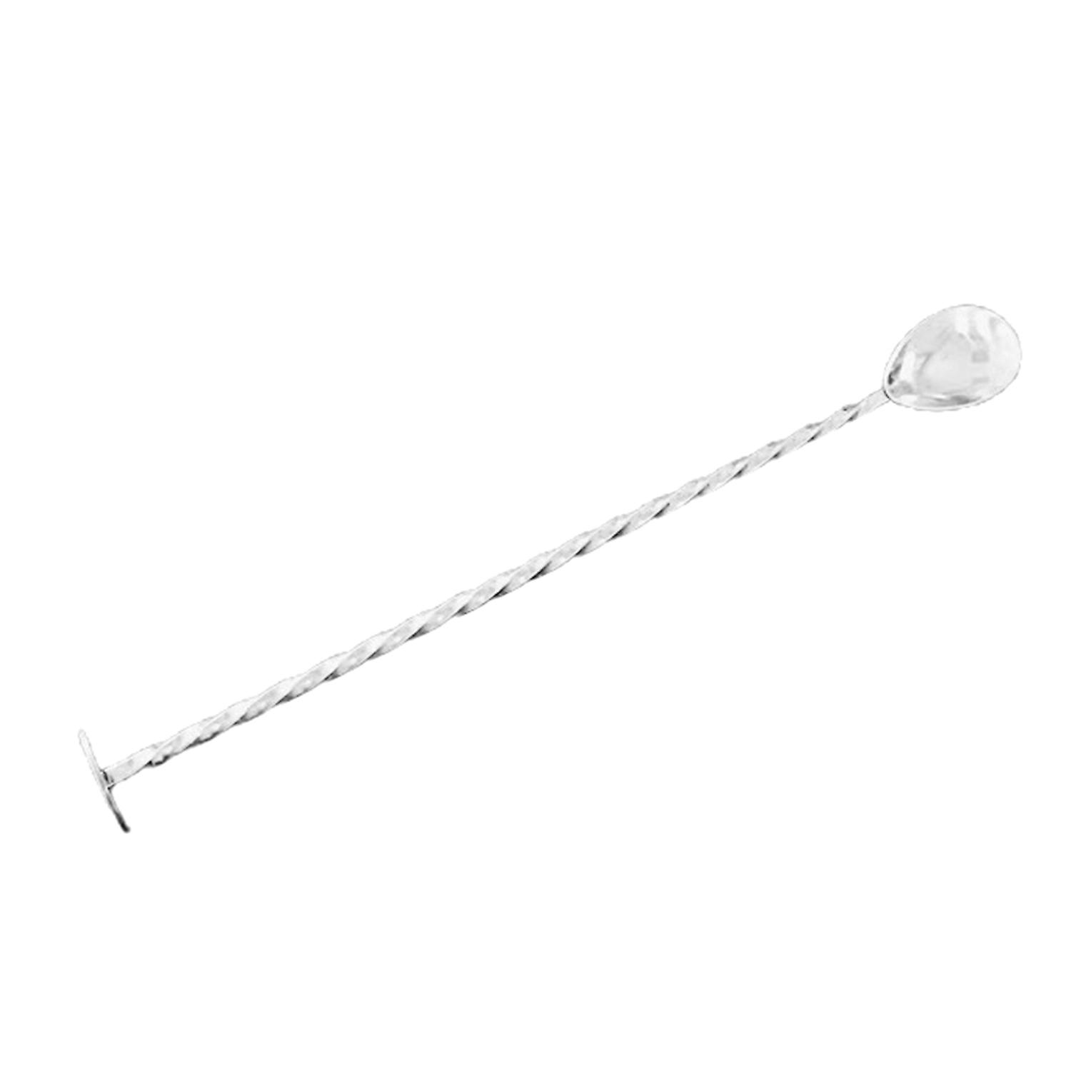 ZHOUBA Spiral Long Handle Cocktail Coffee Stirring Double-ended Stainless Steel Spoon