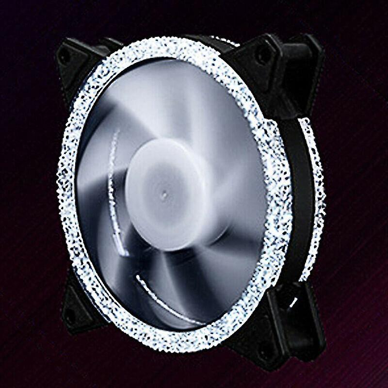 Computer System Cooling Parts White 12cm Computer Pc Desktop Mute Cooling Case Fanice Drill Cooler Aurora Rgb Argb