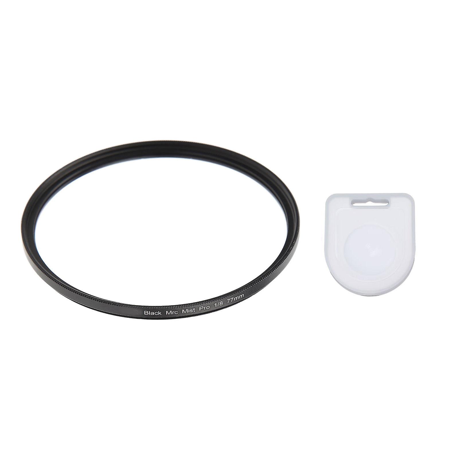 Camera Black Mist Filter 1/8 Black Soft Light Filter Portrait Soft Focus Filter for Video Vlog Portrait Photography 77MM
