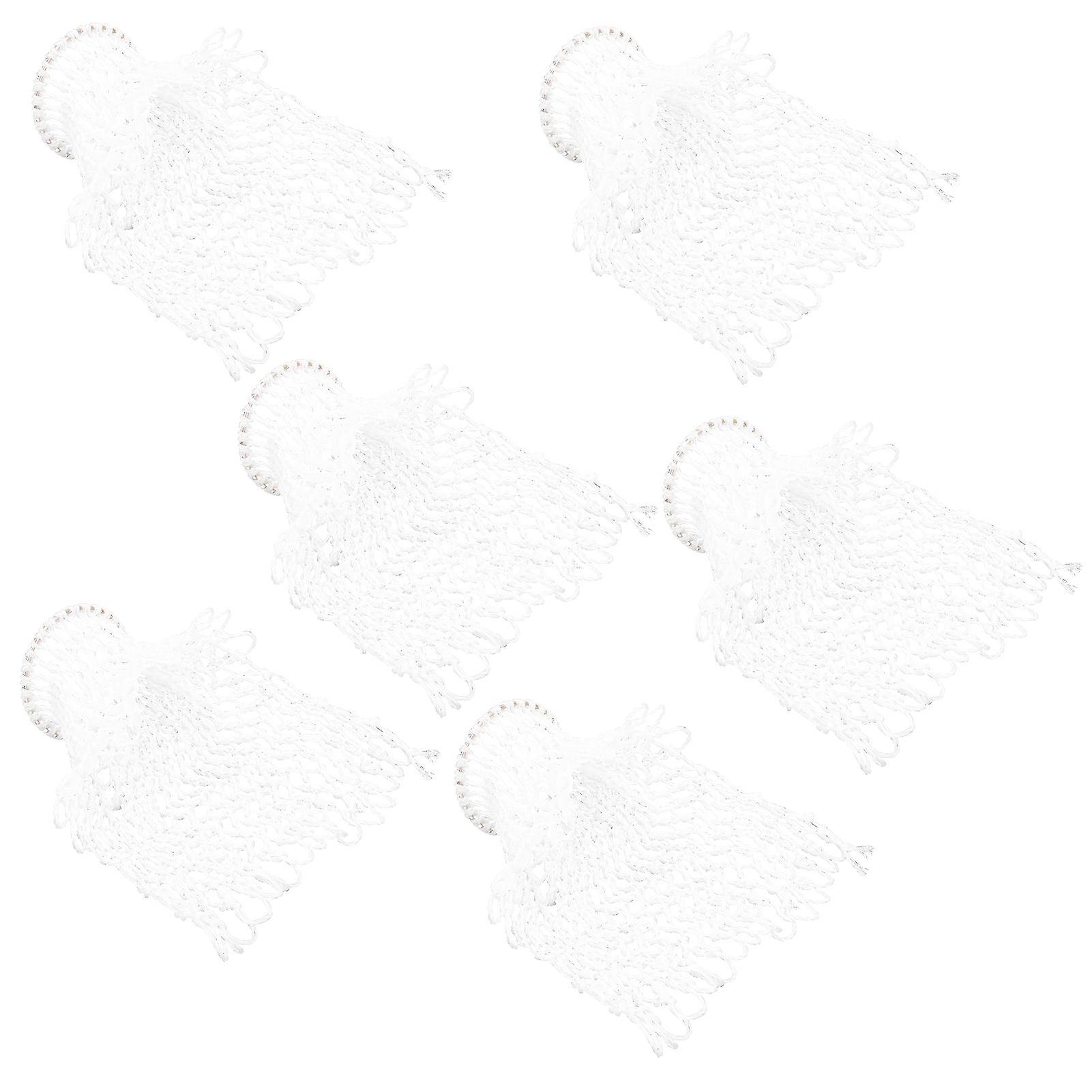 6pcs White Nylon Billiard Pockets 7.2cm Durable Pool Nets