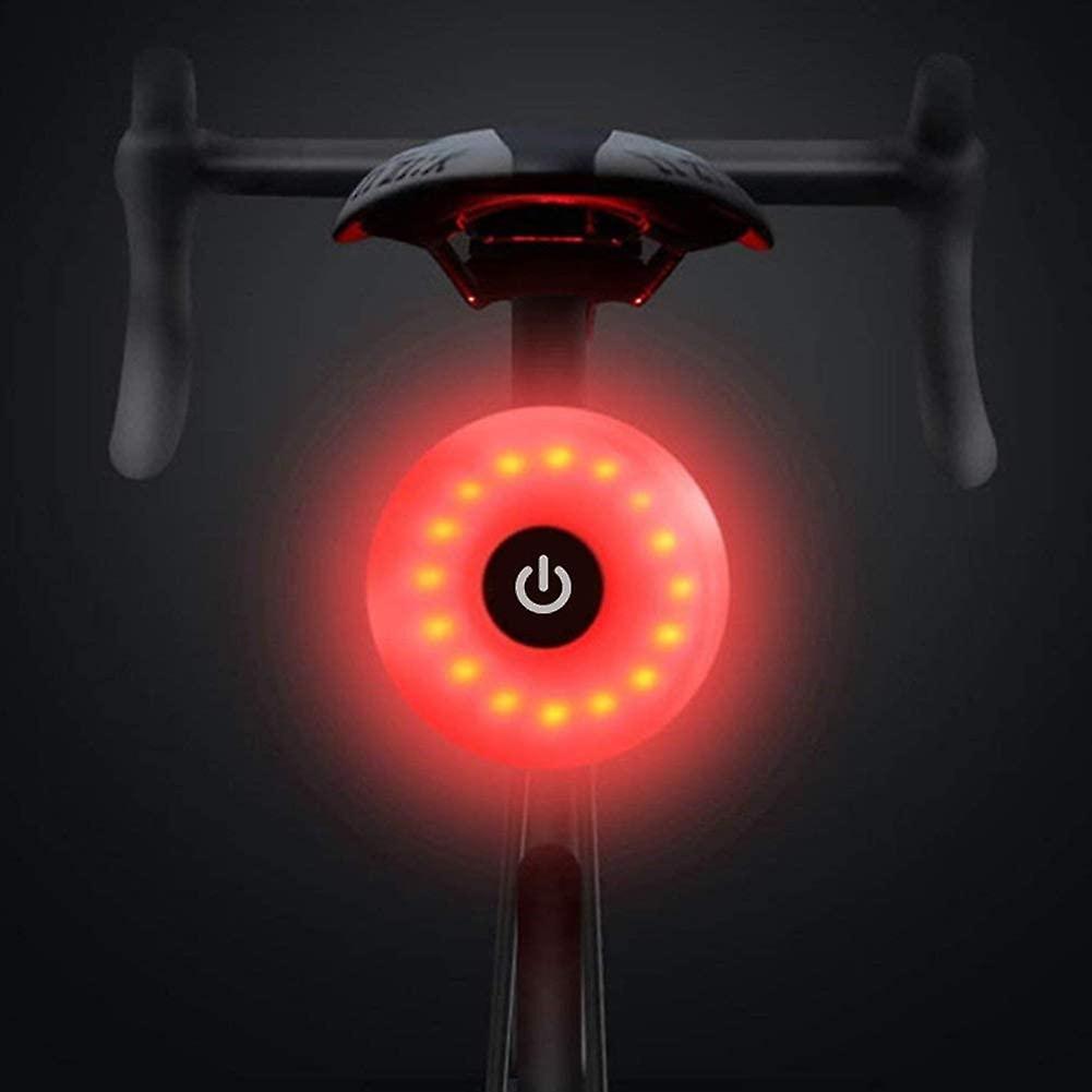 Bicycle Rear Light, USB Rechargeable LED Waterproof Warning 5 Modes Rear Light