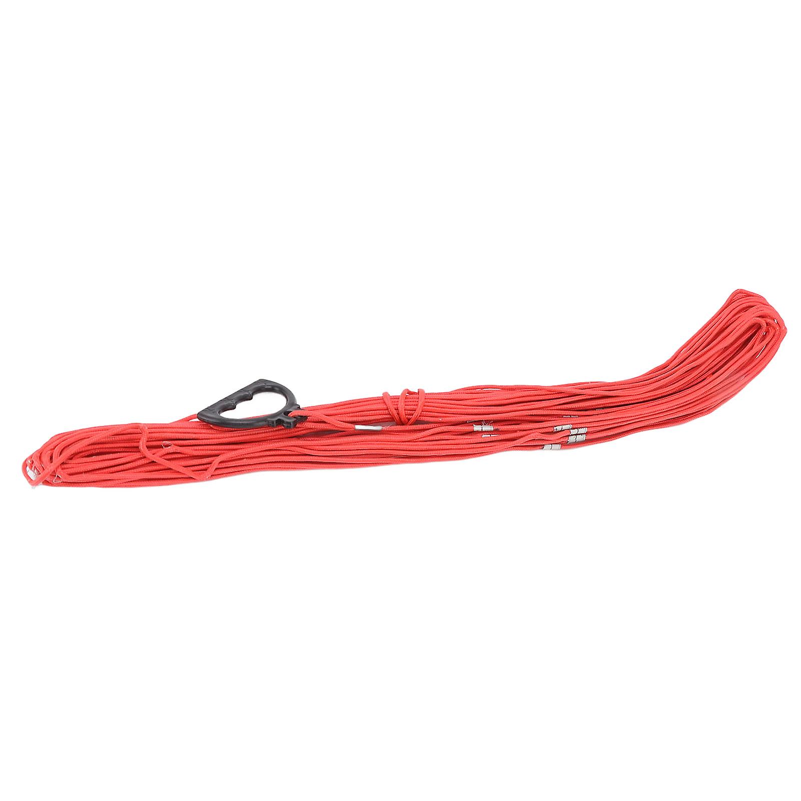 Nylon Rope Multi-Functional Industrial Measuring Rope with Inside Steel Wire for Construction Camping Garden Bundling Garage Clothesline (30m)
