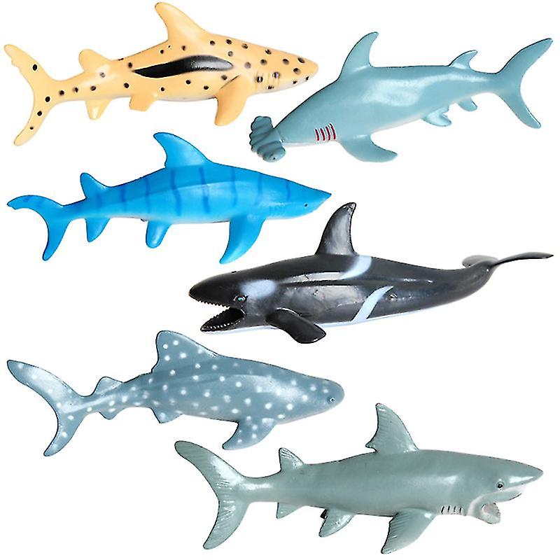 6pcs Fake Shark Ornament