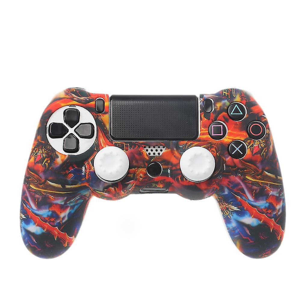 Silicone Gamepad Cover For Case + 2 Joystick Cap For  Pro Slim Controller