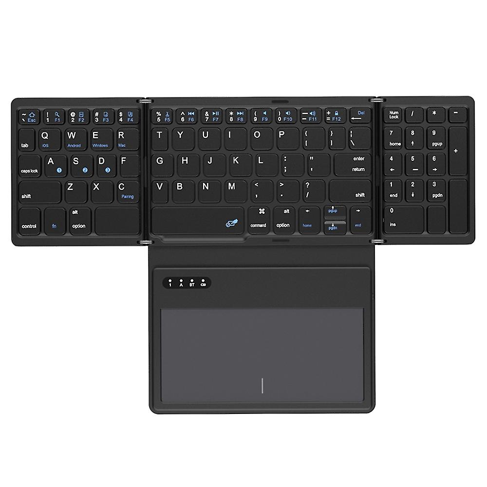 Foladable Bluetooth Keyboard with Touchpad Pocket Folding Keyboard for Laptop Phone Tablet  Wireless