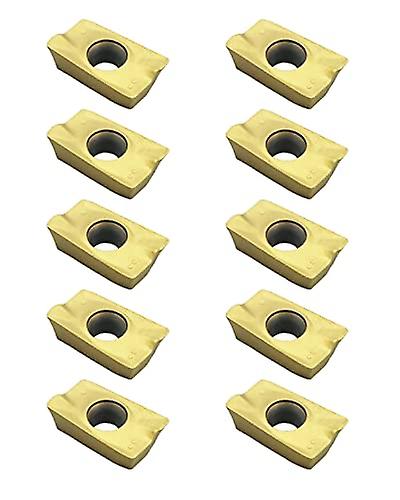 10PCS APKT1604 Carbide Inserts: Tin Coated Gold TiN Coating Replace 0056-1604x10 with Box