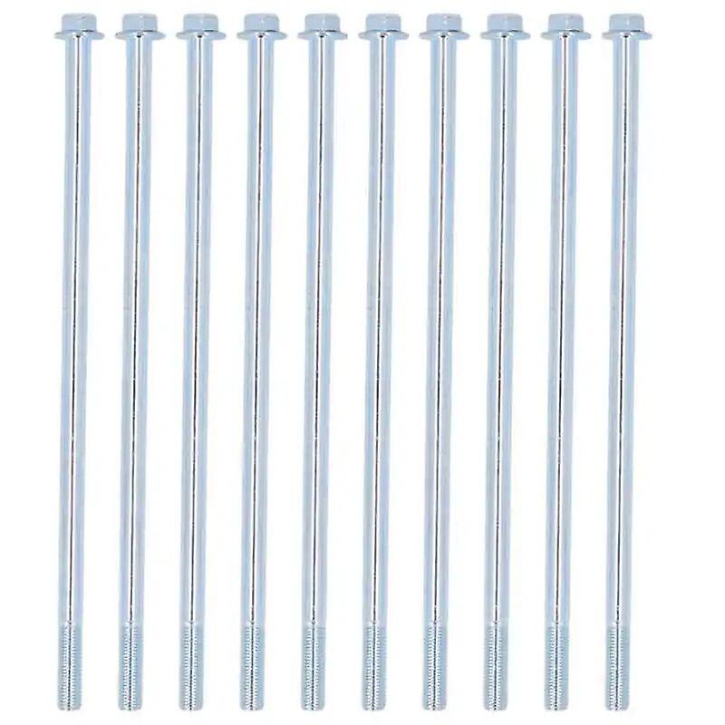 10pcs Internal Thread Screw Carbon Steel Thread Solid Lengthened Hex Head Screw~8984