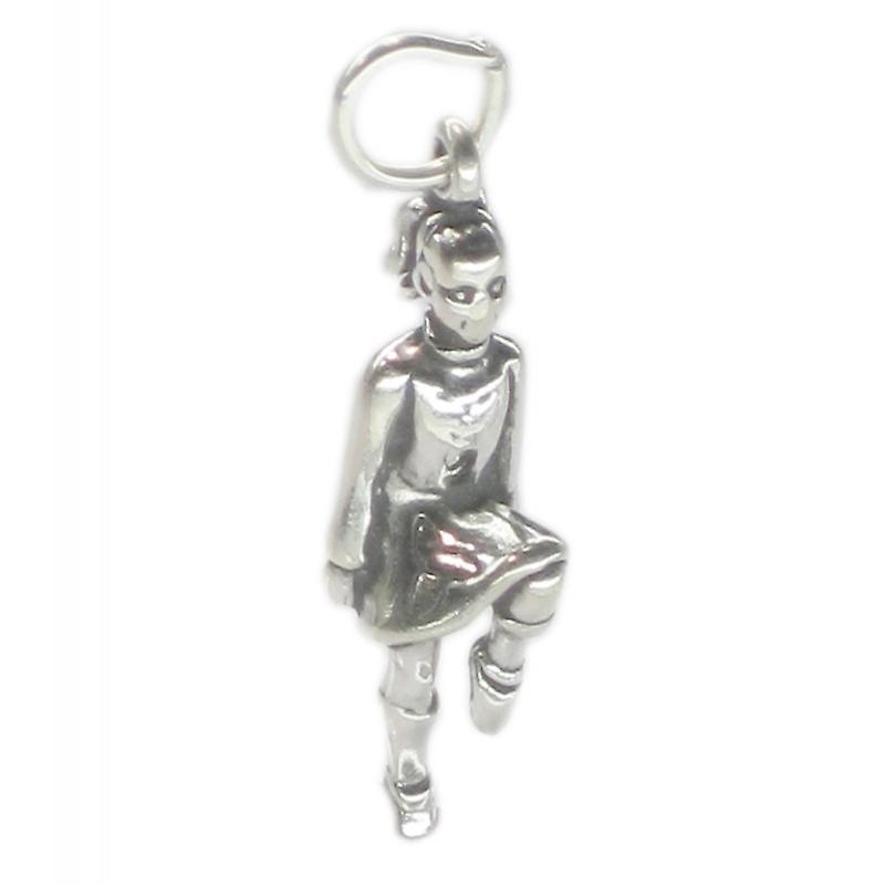 Irish Dancer Sterling Silver Charm .925 X 1 Doing A Dancing Jig