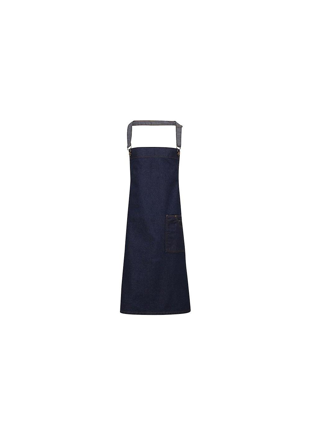 Premier District Waxed-Look Denim Bib Apron PR134