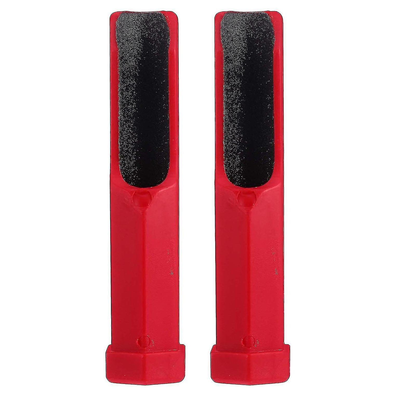 2pcs Billiard Pool Cue Tip Tool Billiard Pool Cue Tip Shaper Burnisher (red)