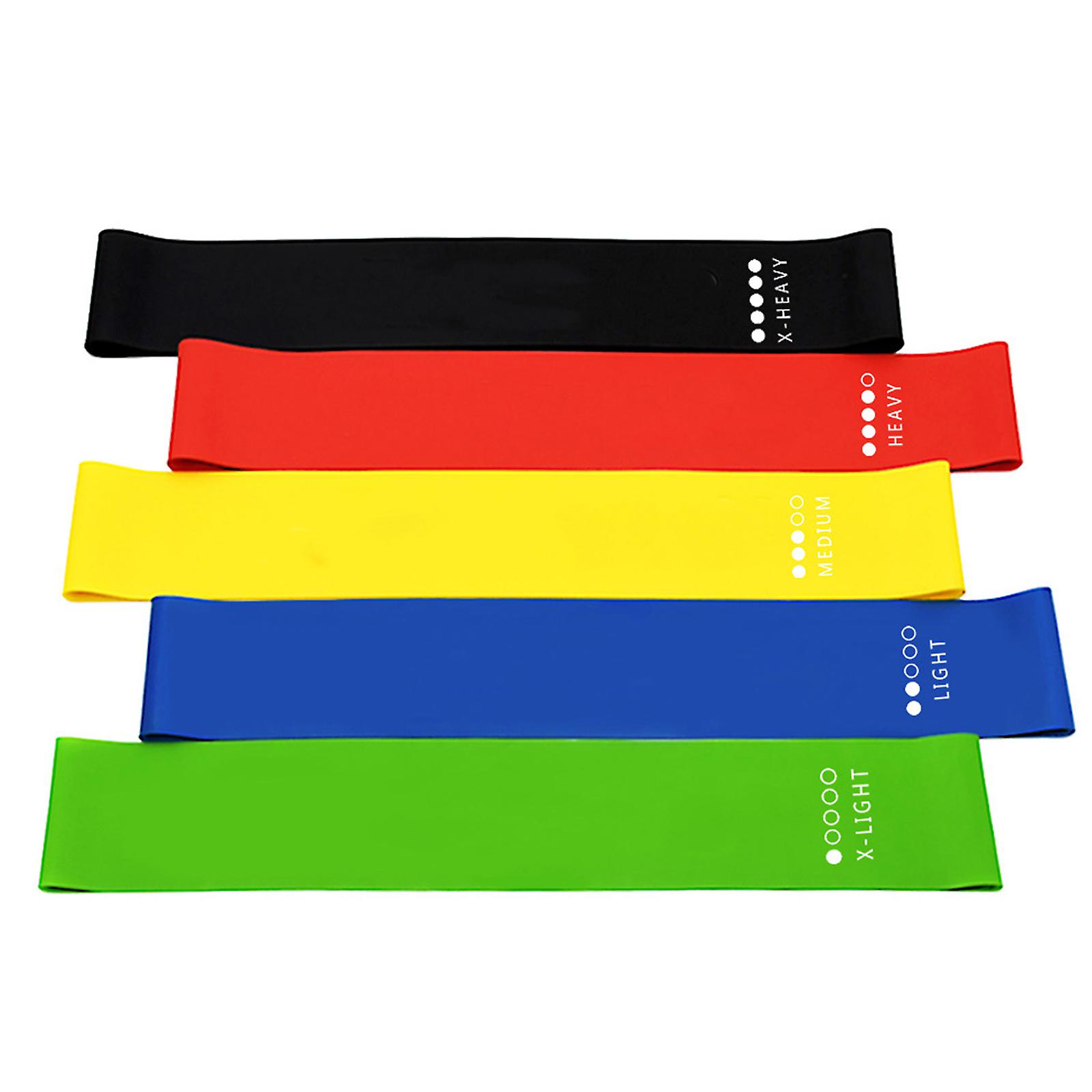 女性と男性のための5セットエクササイズワークアウトバンド-戦利品用ストレッチバンド