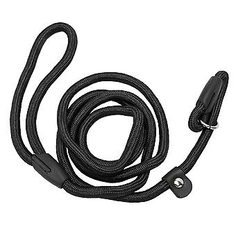 Dog Loop Leash Super Soft Braiding Nylon Heavy Duty Dog Rope Leash for Dogs Puppy Outdoor Black