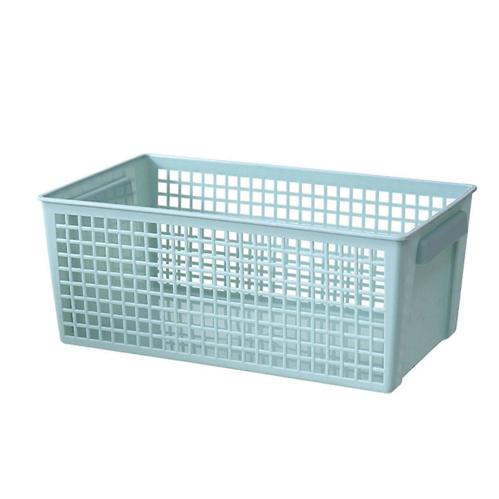 Desktop Storage Basket Rectangular Large Capacity Hollow Out Ventilated Plastic Organizer Bin for Home 16x28x11.5cm \/ 6.3x11.0x4.5in