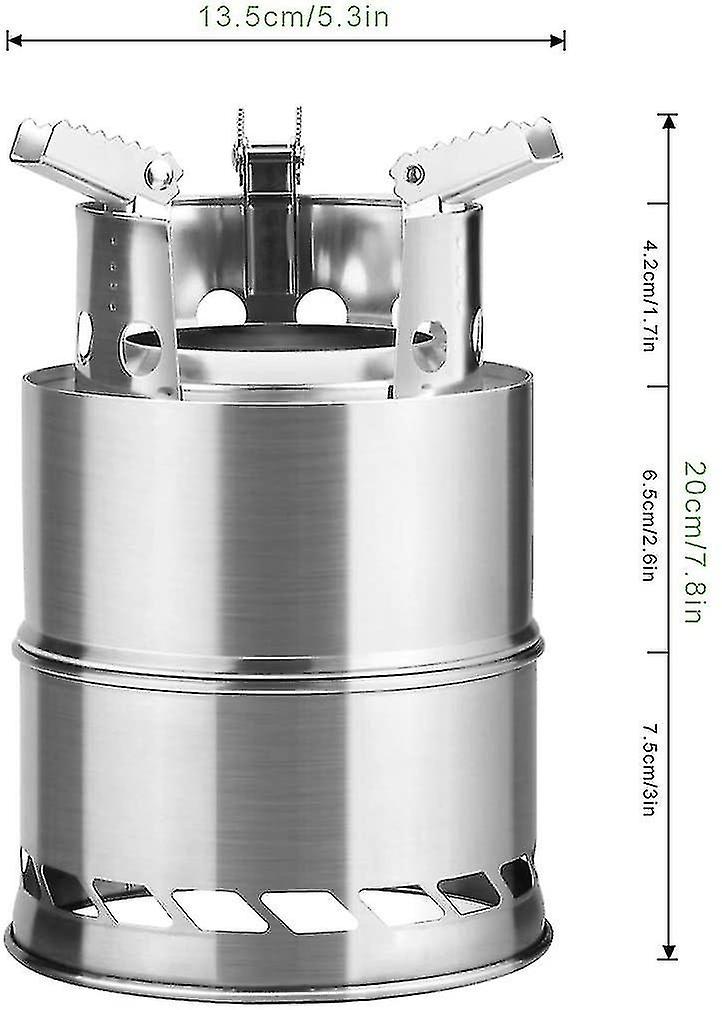 キャンプ用薪ストーブ、折りたたみ式バックパックフロントガラスストーブ、ポータブルステンレス鋼薪ストーブ、屋外