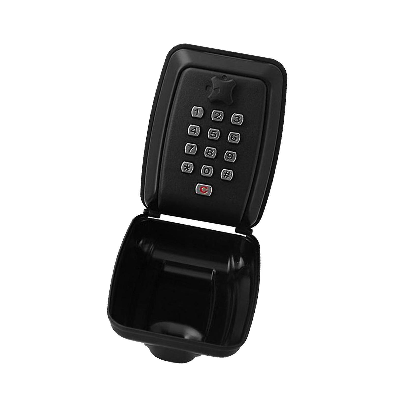 Wall Mount House Key Lock Box Key Storage Box for Home Garage Easily Install Black