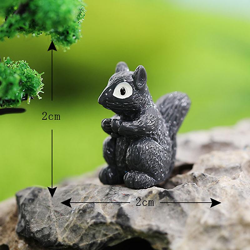 50 قطع جميل السنجاب الأسرة نموذج الكرتون الحيوان تمثال دمية كعكة ديكور المنزل مصغرة الجنية حديقة الديكور