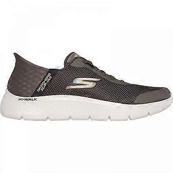 Men's Skechers Slip-ins: GO WALK Flex - Hands Up | Brown | Mens Adjustable Slip-on Trainers